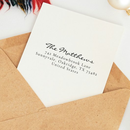 Modern eenvoudig minimalistisch retouradres  zelfinktende stempel