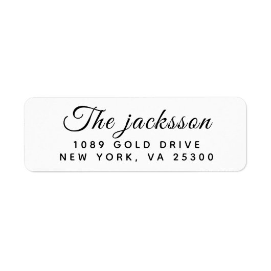 Modern eenvoudig minimalistisch script etiket (Voorkant)