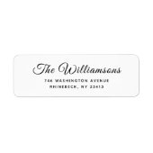 Modern eenvoudig minimalistisch script retour adre etiket (Voorkant)