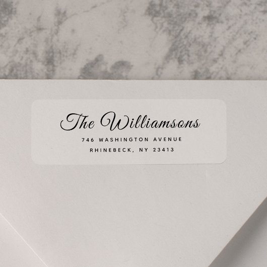 Modern Eenvoudig Minimalistisch Script Retouradres Etiket