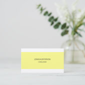 Modern eenvoudig minimalistisch tweezijdig visitekaartje (Staand voorkant)