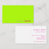 Modern eenvoudig minimalistisch visitekaartje (Voorkant / Achterkant)