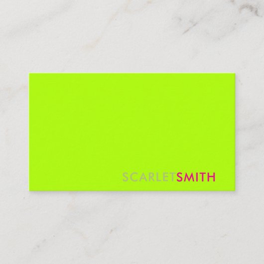 Modern eenvoudig minimalistisch visitekaartje (Voorkant)