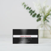 Modern eenvoudig minimalistisch Visitekaartje (Staand voorkant)