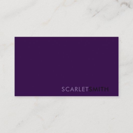 Modern eenvoudig minimalistisch visitekaartje (Voorkant)