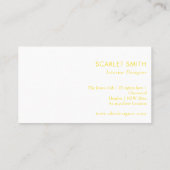 Modern eenvoudig minimalistisch visitekaartje (Achterkant)