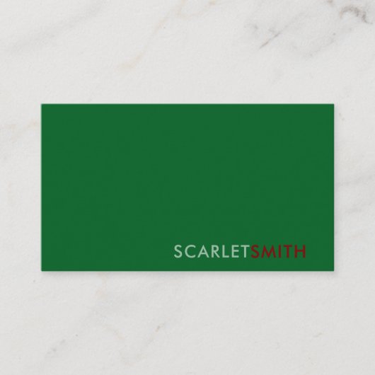 Modern eenvoudig minimalistisch visitekaartje (Voorkant)