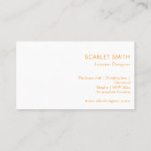 Modern eenvoudig minimalistisch visitekaartje (Achterkant)