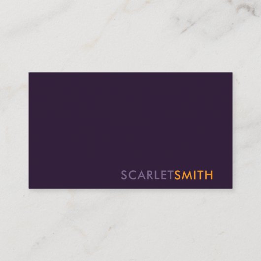 Modern eenvoudig minimalistisch visitekaartje (Voorkant)