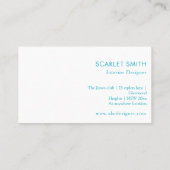 Modern eenvoudig minimalistisch visitekaartje (Achterkant)