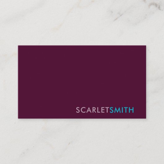 Modern eenvoudig minimalistisch visitekaartje (Voorkant)