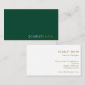 Modern eenvoudig minimalistisch visitekaartje (Voorkant / Achterkant)