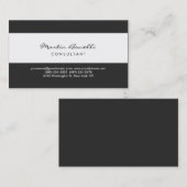 Modern eenvoudig minimalistisch wit grijs Visiteka Visitekaartje (Voorkant / Achterkant)