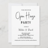 Modern Eenvoudig Minimalistisch Zwart & Wit Open H Kaart (Voorkant)