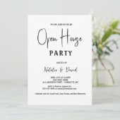 Modern Eenvoudig Minimalistisch Zwart & Wit Open H Kaart (Staand voorkant)