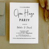 Modern Eenvoudig Minimalistisch Zwart & Wit Open H Kaart