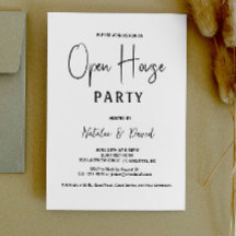 Modern Eenvoudig Minimalistisch Zwart & Wit Open H
