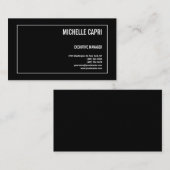 Modern Eenvoudig Minimalistisch Zwart Wit Visitekaartje (Voorkant / Achterkant)
