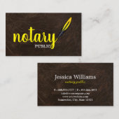 Modern Eenvoudig Mobiel Notaris Elegant Schrift Visitekaartje (Voorkant / Achterkant)