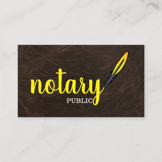 Modern Eenvoudig Mobiel Notaris Elegant Schrift Visitekaartje (Voorkant)
