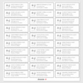 Modern Eenvoudig Monogram Bruiloft Gast Namen Adre Sticker (Vel)