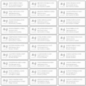 Modern Eenvoudig Monogram Bruiloft Gast Namen Adre Sticker (Voorkant)