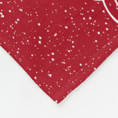 Modern eenvoudig monogram Elegant rood initiaal Fleece Deken (Hoek)