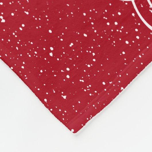 Modern eenvoudig monogram Elegant rood initiaal Fleece Deken (Hoek)