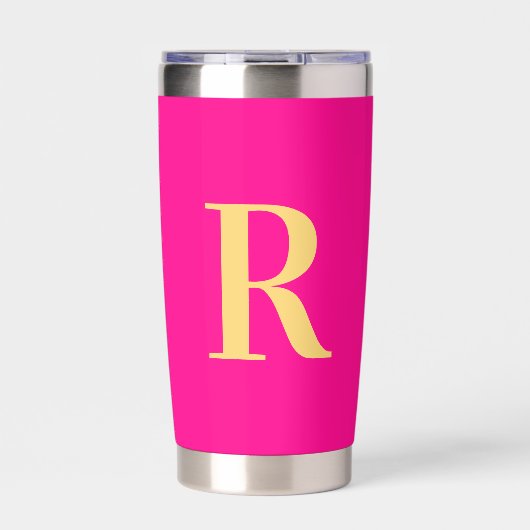 Modern Eenvoudig Monogram Geïsoleerde Drinkbeker (Voorkant)