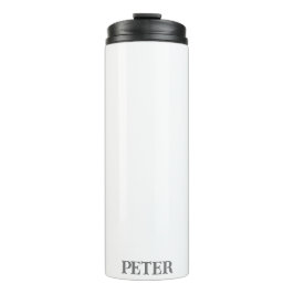 Modern Eenvoudig Monogram gepersonaliseerde aangep Thermosbeker