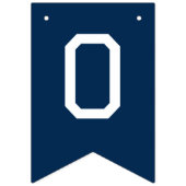 Modern Eenvoudig Navy Blue Gefeliciteerd Afstudere Vlaggetjes (Tweede vlag)