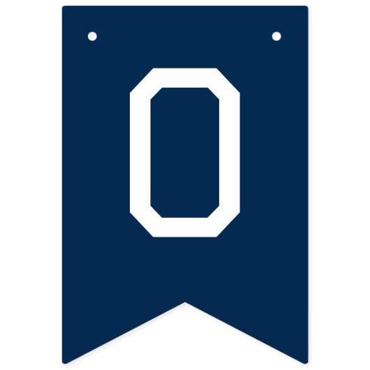 Modern Eenvoudig Navy Blue Gefeliciteerd Afstudere Vlaggetjes (Tweede vlag)