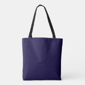 Modern Eenvoudig Navy & Wit Minimalistisch Schrift Tote Bag (Achterkant)