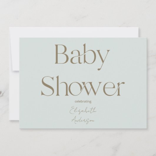 Modern & eenvoudig neutraal Baby shower Kaart (Voorkant)