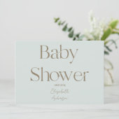 Modern & eenvoudig neutraal Baby shower Kaart (Staand voorkant)