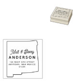 Modern Eenvoudig NEW MEXICO State Retouradres Rubberstempel (Gestempeld)