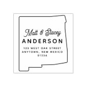 Modern Eenvoudig NEW MEXICO State Retouradres Rubberstempel (Afrduk)