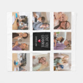 Modern Eenvoudig Oma Hart 8 Fotocollage Custom Fleece Deken (Voorkant (Horizontaal))