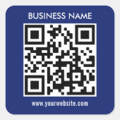 Modern eenvoudig ontwerp | Eenvoudig uw QR-code up Vierkante Sticker (Voorkant)