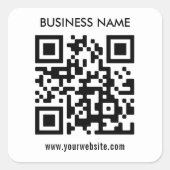 Modern eenvoudig ontwerp | Eenvoudig uw QR-code up Vierkante Sticker (Voorkant)
