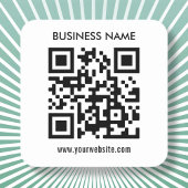 Modern eenvoudig ontwerp | Eenvoudig uw QR-code up Vierkante Sticker