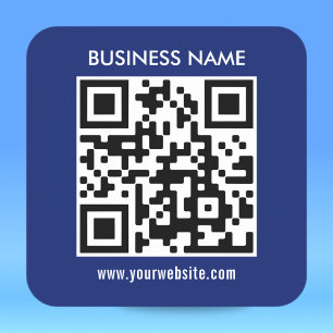 Modern eenvoudig ontwerp   Eenvoudig uw QR-code up Vierkante Sticker