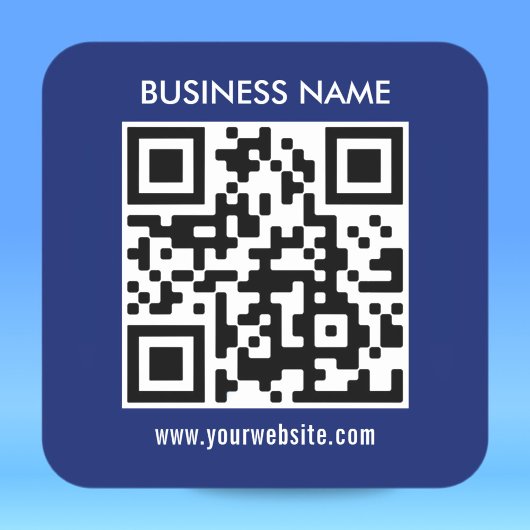 Modern eenvoudig ontwerp | Eenvoudig uw QR-code up Vierkante Sticker