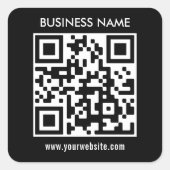 Modern eenvoudig ontwerp | Eenvoudig uw QR-code up Vierkante Sticker (Voorkant)