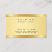 Modern eenvoudig ontwerp Elegant Gold Look Sjabloo Visitekaartje (Voorkant)