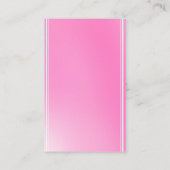 Modern eenvoudig ontwerp Elegant Roze Sjabloon Tre Visitekaartje (Achterkant)