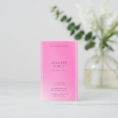 Modern eenvoudig ontwerp Elegant Roze Sjabloon Tre Visitekaartje (Staand voorkant)