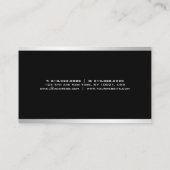 Modern eenvoudig ontwerp Elegant zilveren professi Visitekaartje (Achterkant)