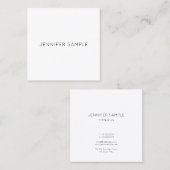 Modern eenvoudig ontwerp Elegante minimalistische Vierkante Visitekaartje (Voorkant / Achterkant)