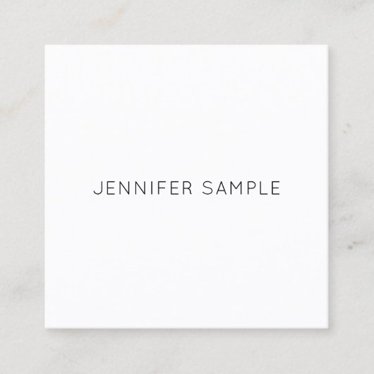 Modern eenvoudig ontwerp Elegante minimalistische Vierkante Visitekaartje (Voorkant)